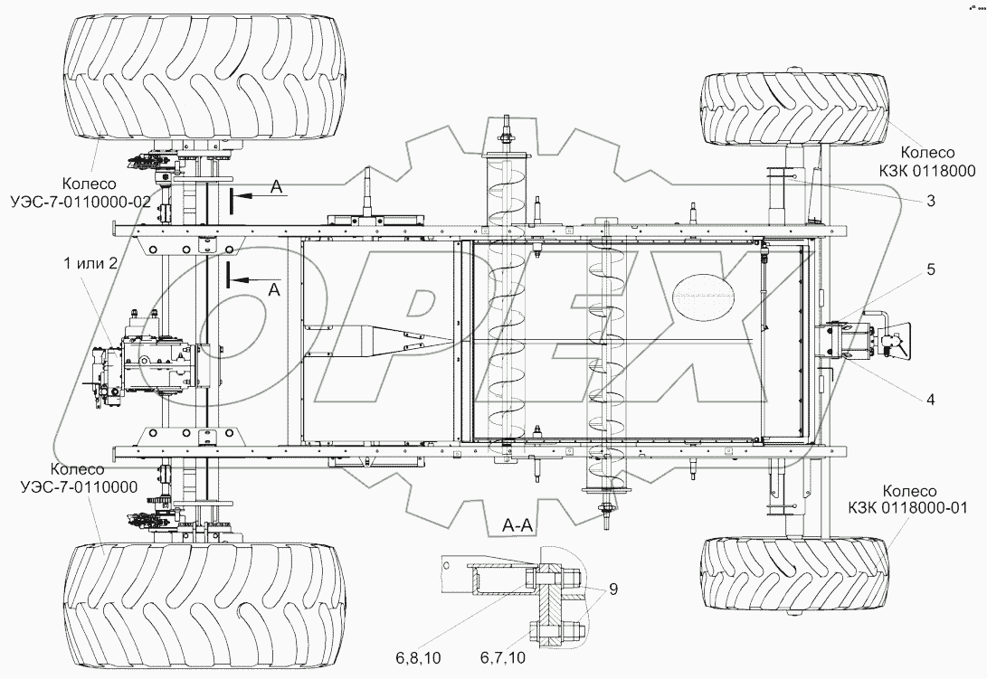 Шасси КЗК-8А-0111000
