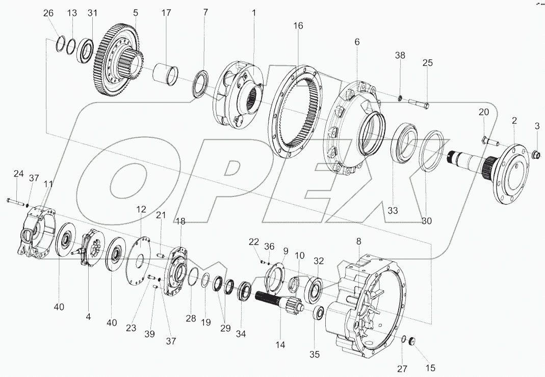 Редуктор бортовой КЗК-10-0107200-04