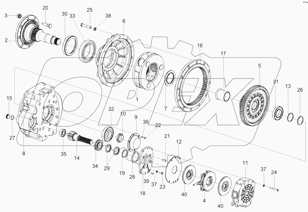 Редуктор бортовой КЗК-10-0107200