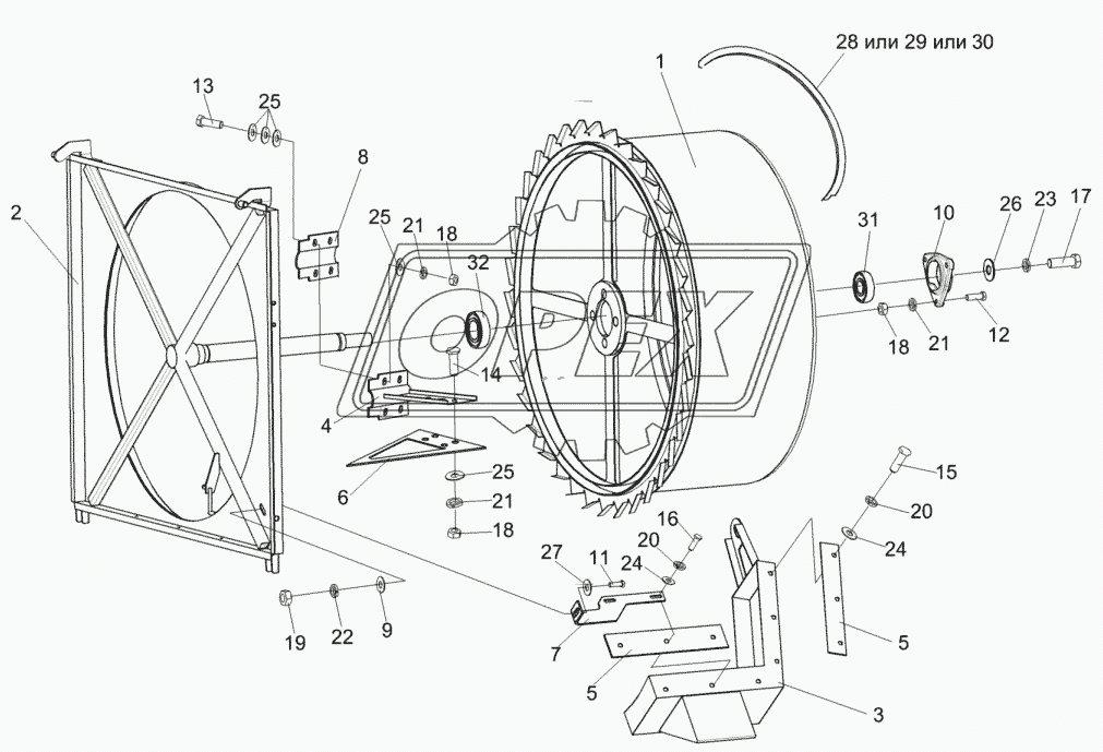 Экран вращающийся КЗК-8А-0112020