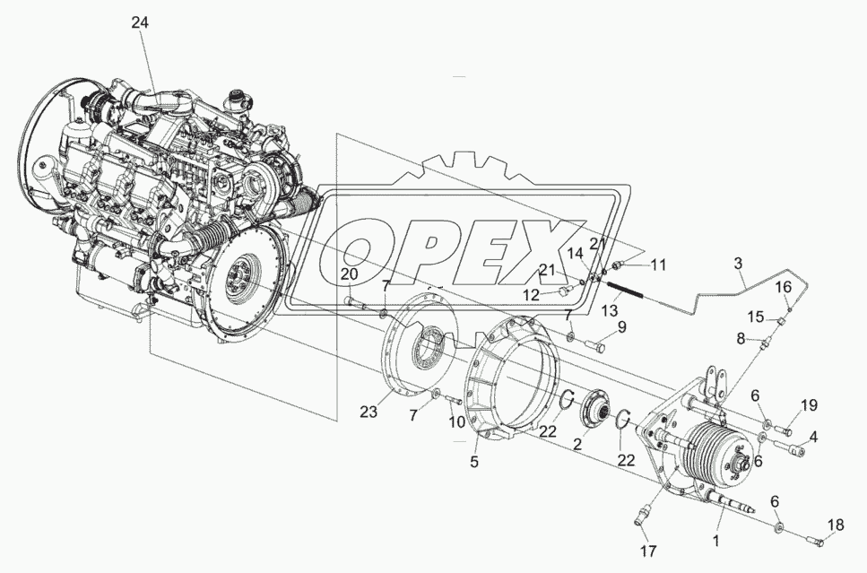 Установка главного привода КЗК-8А-2-0106030