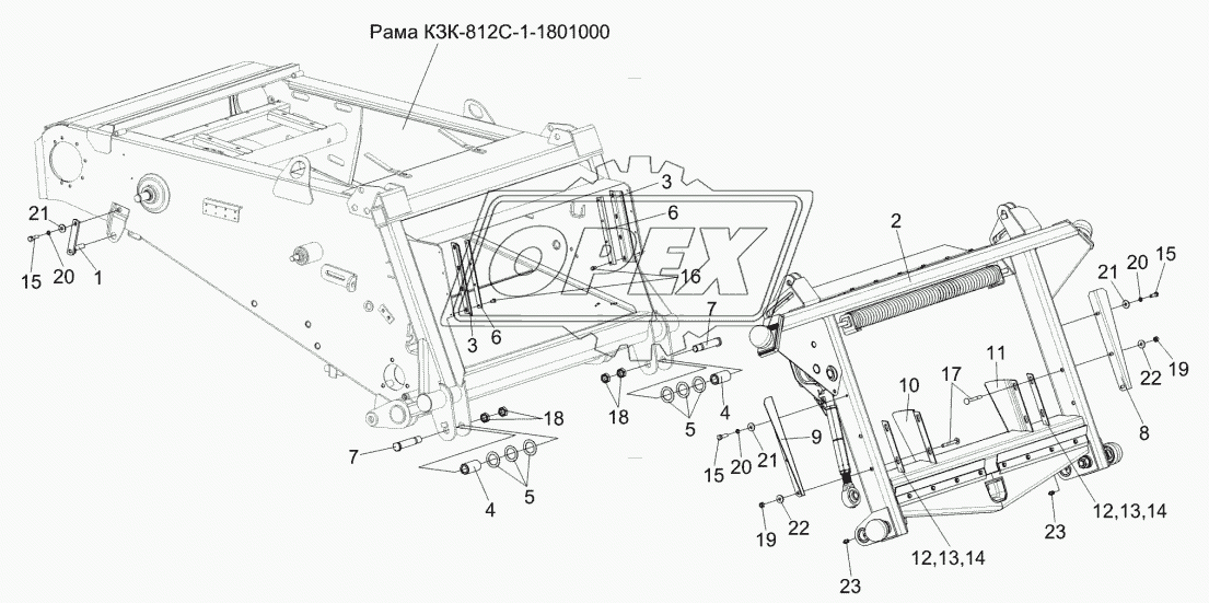 Установка рамки переходной КЗК-812C-1-1808000