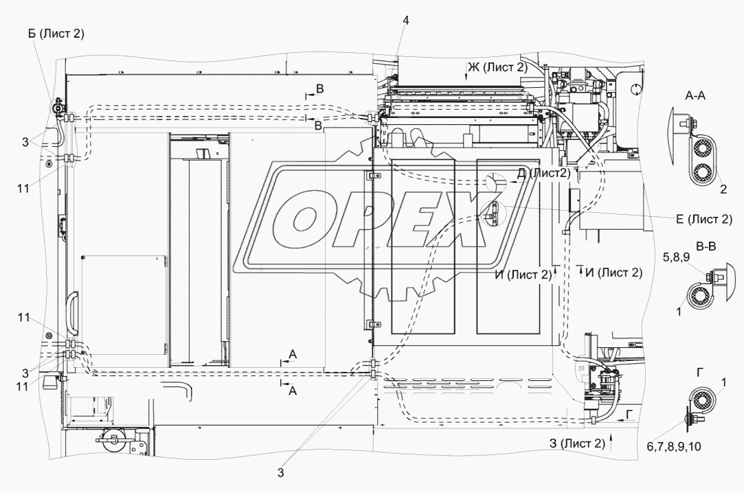 Установка компрессора КЗК-7-0113030-02 (лист 1)