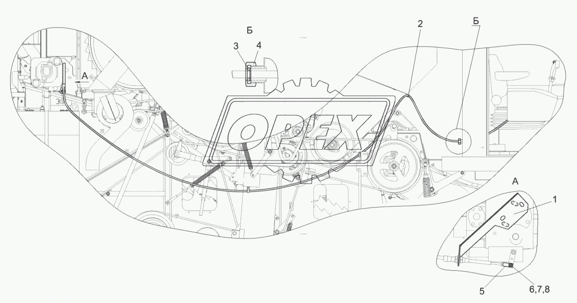 Установка троса ГСТ КЗК-8-0119150