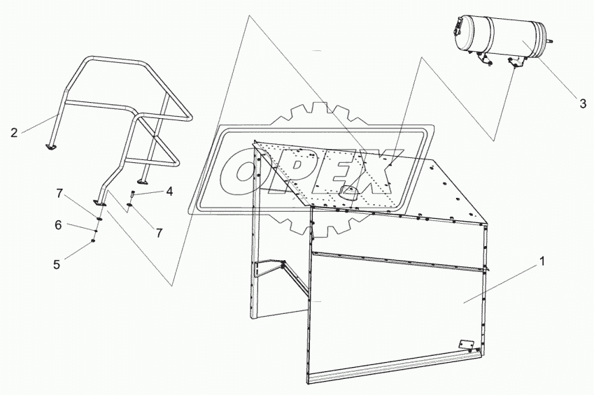 Установка капота КЗК-812C-2-0128090