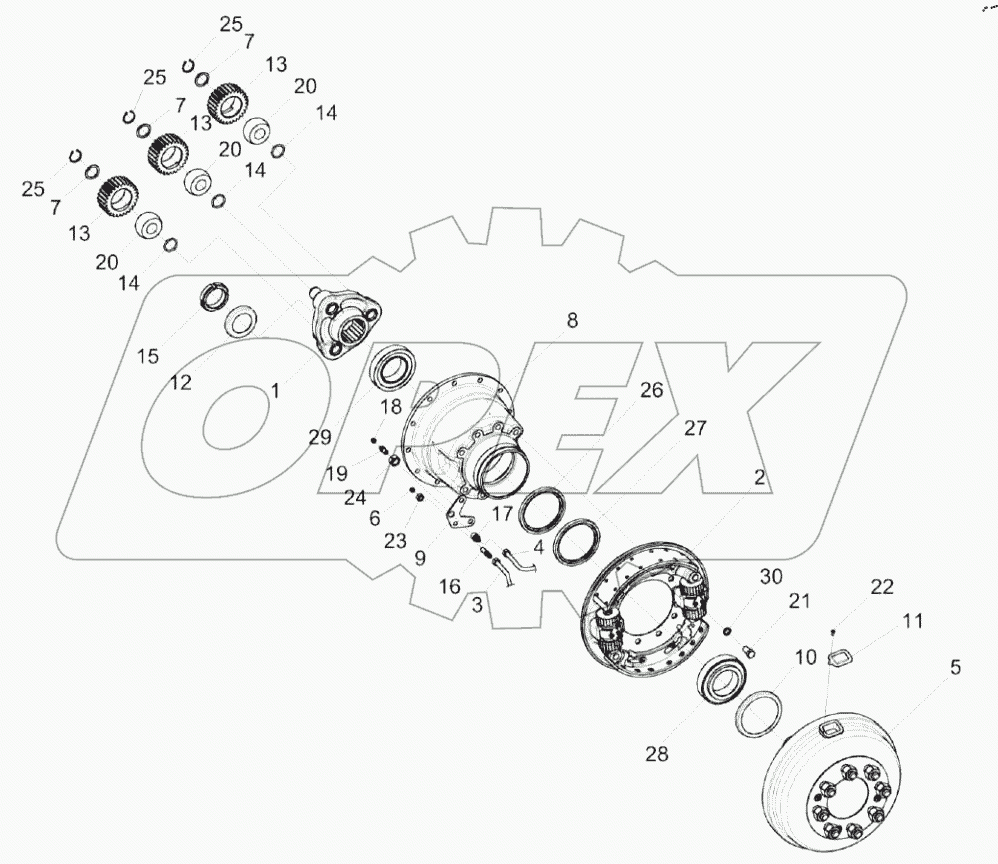  Редуктор бортовой КПС-4-0107320