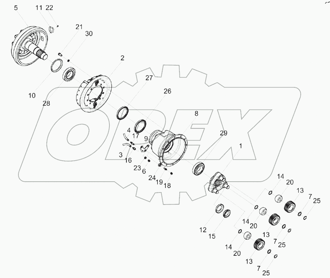  Редуктор бортовой КПС-4-0107320-01