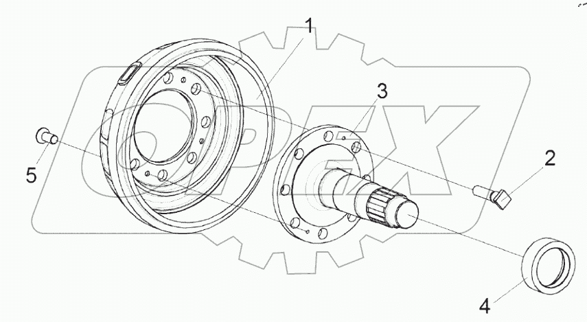  Барабан с осью КЗК 0107090