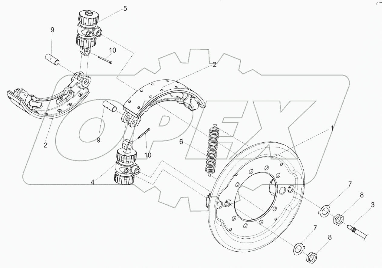  Тормоз правый 54-4-4-1