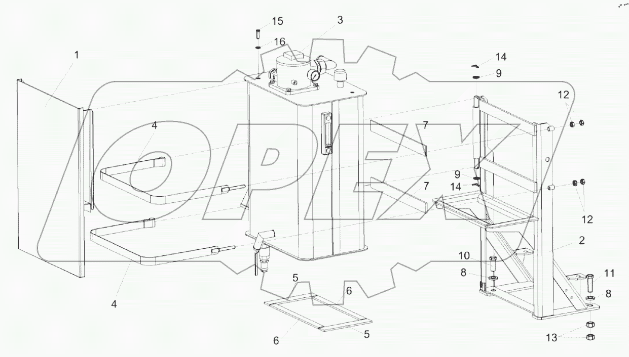  Установка бака масляного КП-4-0127000