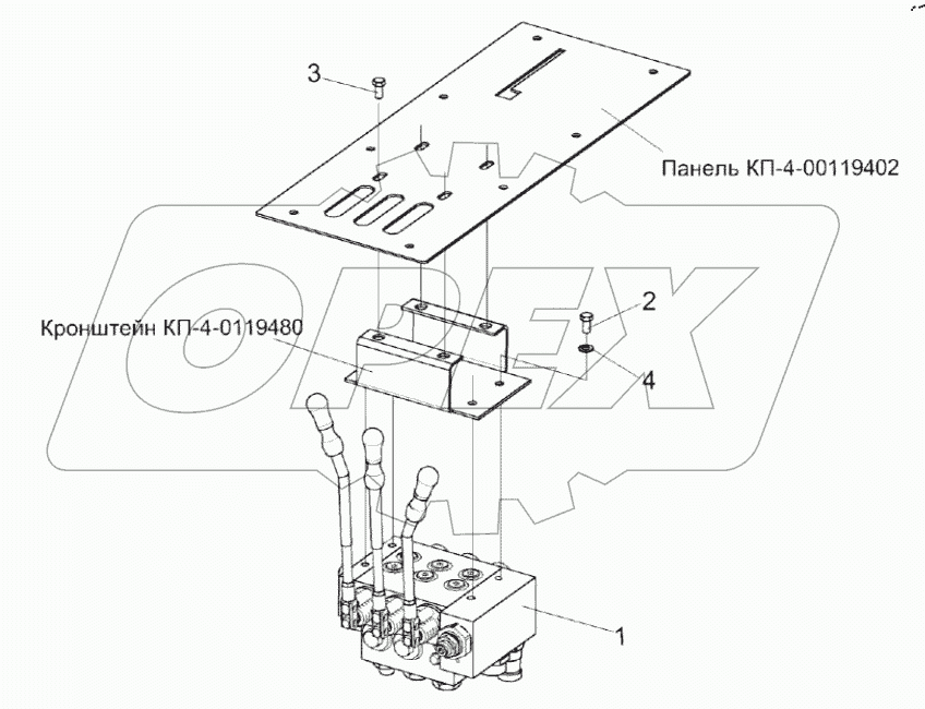  Установка гидроблока КП-4-0600200