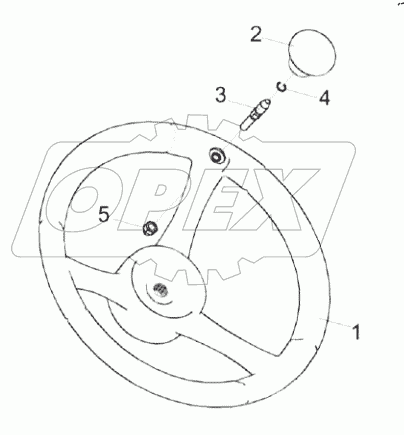  Установка колеса рулевого КЗК-12-0122300