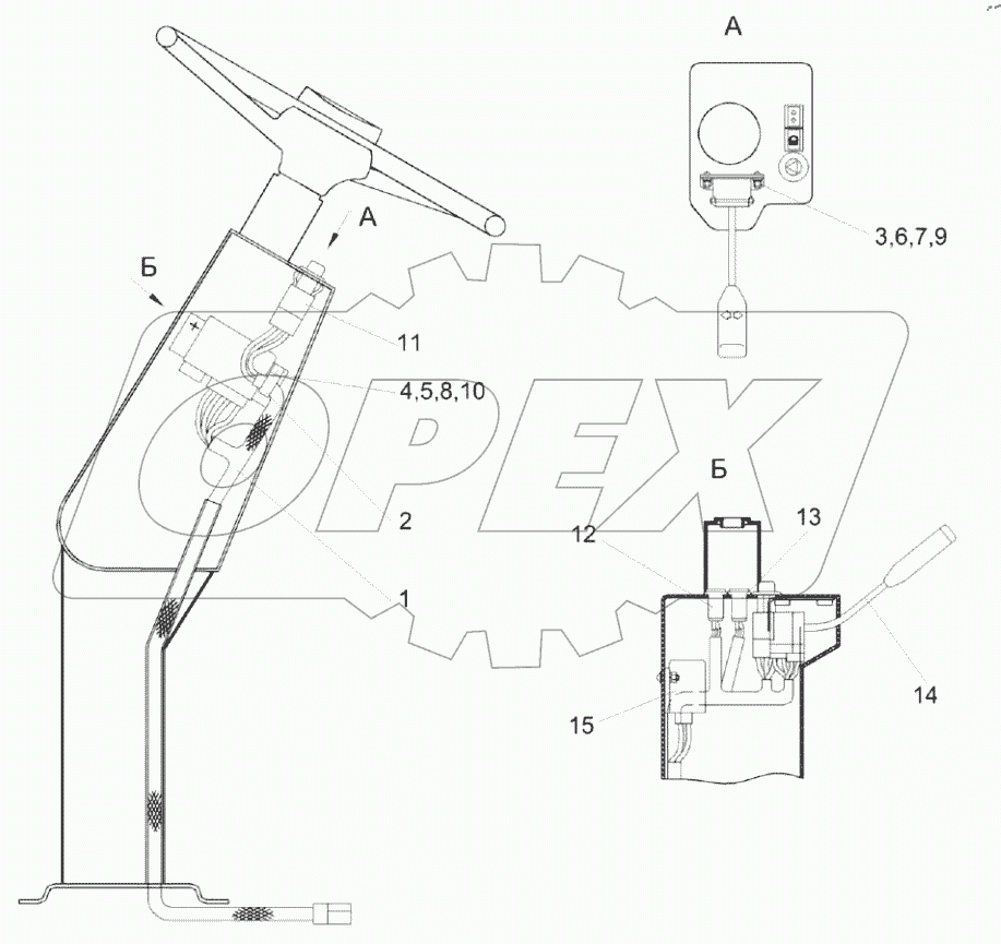  Электрооборудование колонки рулевой КП-4-0119230Б