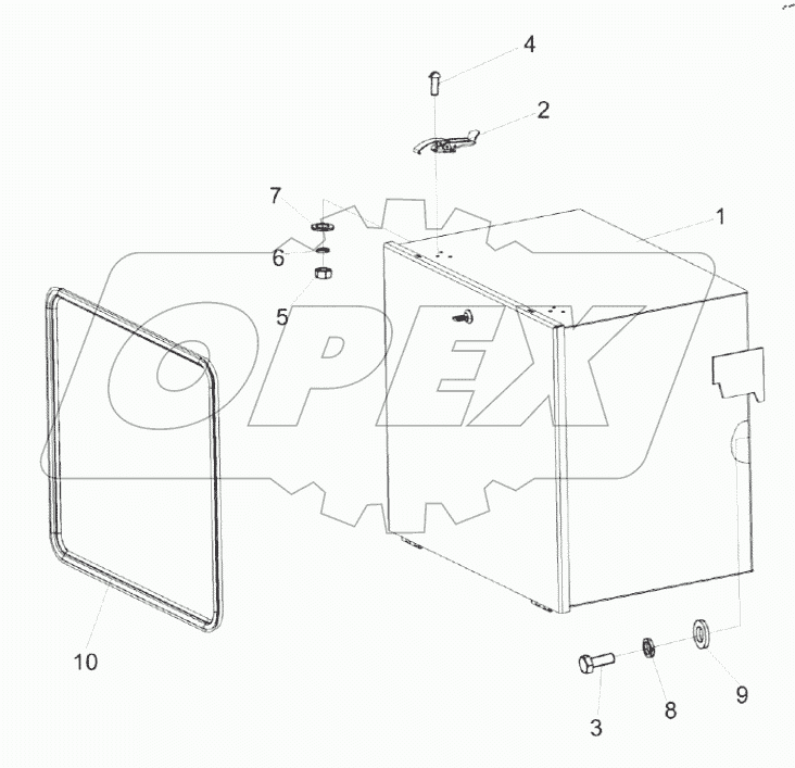  Установка ящика инструментального КП-4-0131000