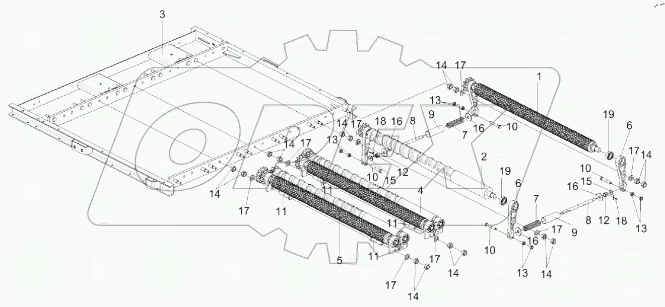  Блок вальцов КП-4-0102430