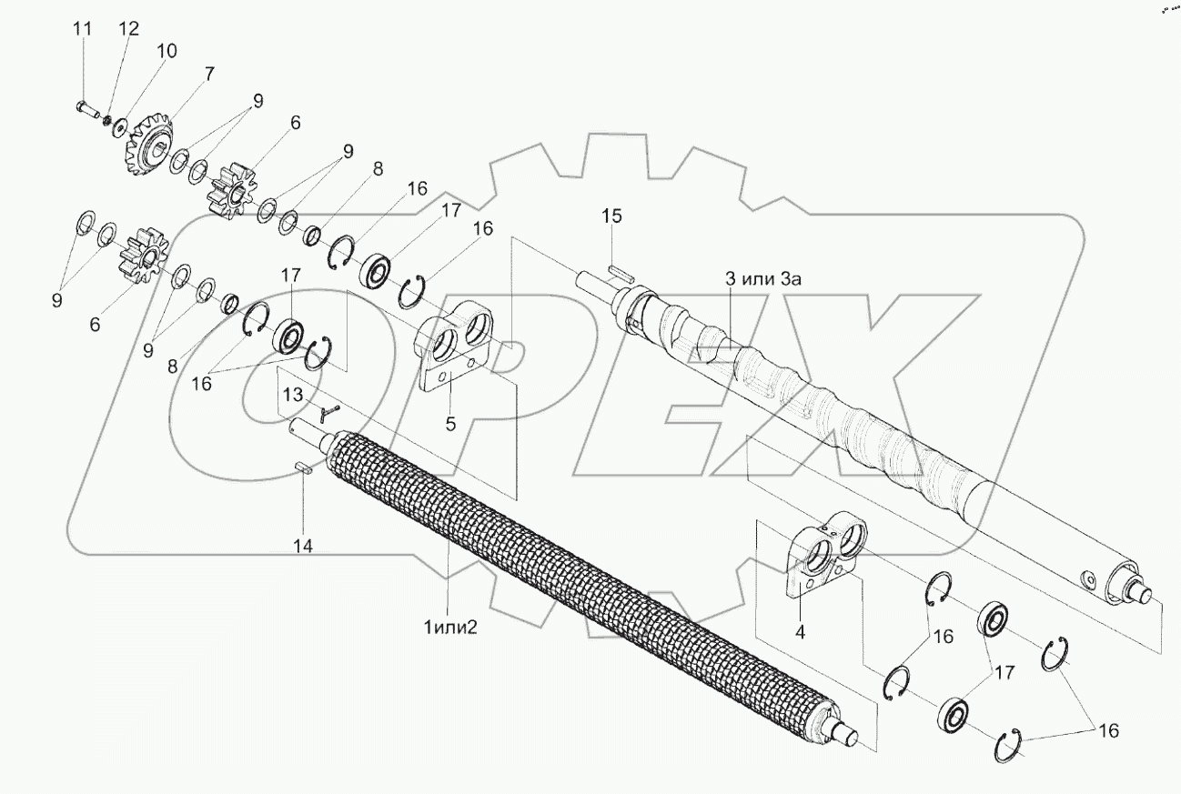  Установка вальцов блока вальцов КП-4-0102430