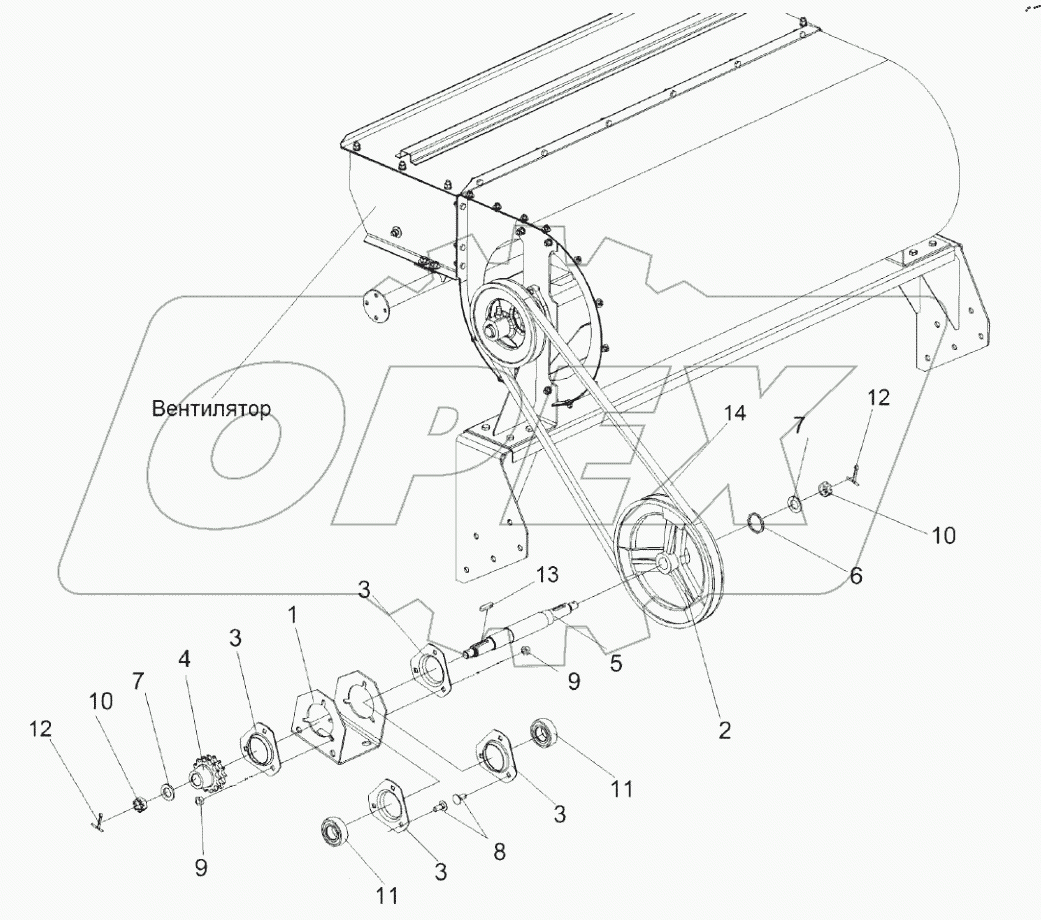  Контрпривод вентилятора КПС-4-0102800А