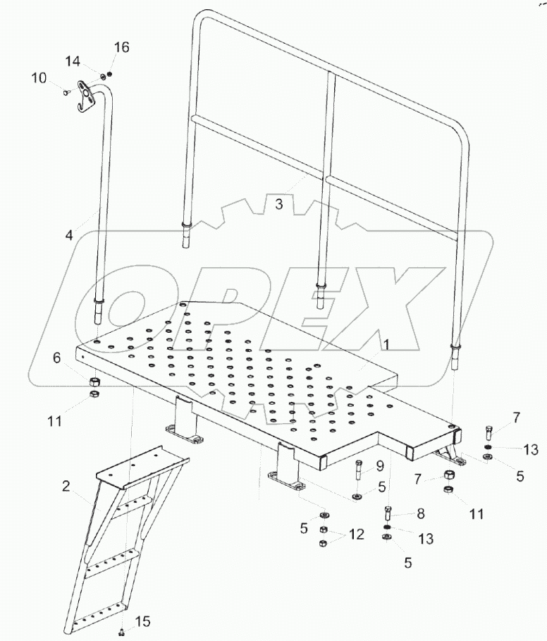  Установка площадки задней КП-4-0114000