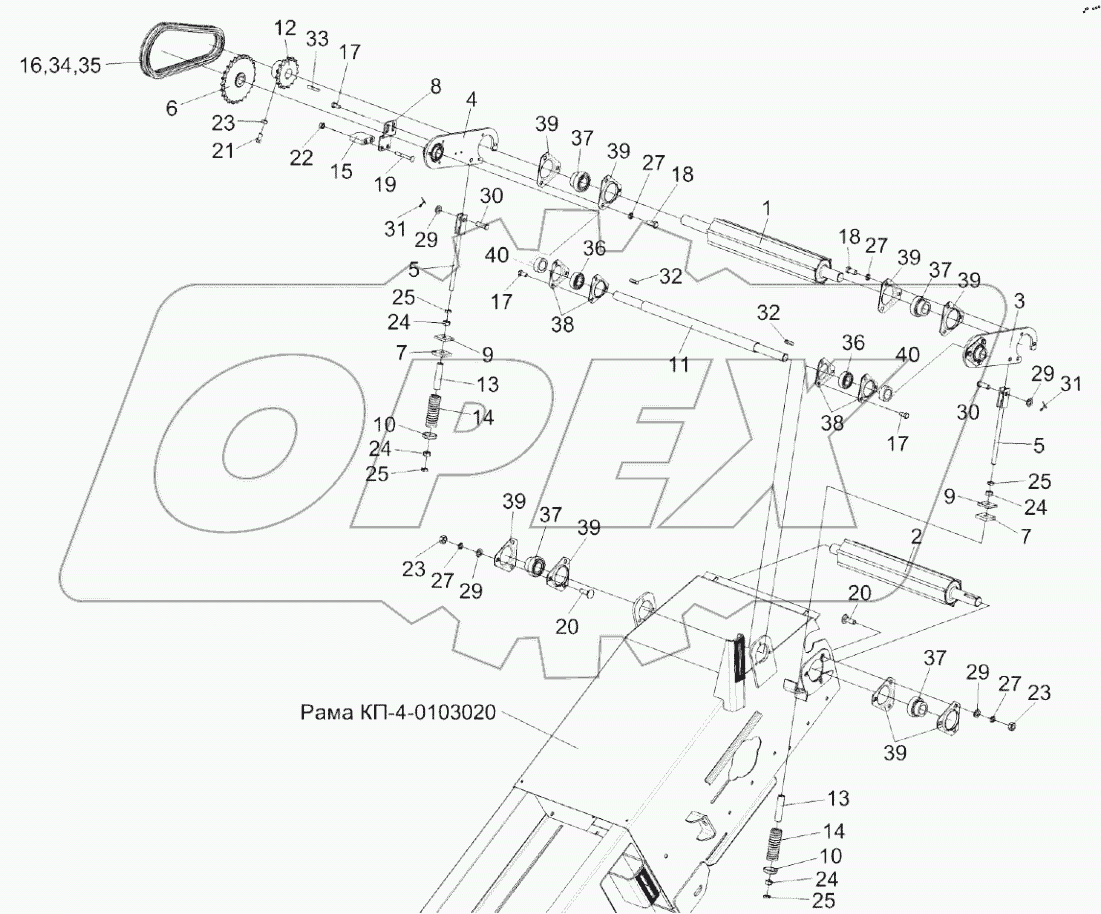  Транспортёр передний КП-4-0103010А