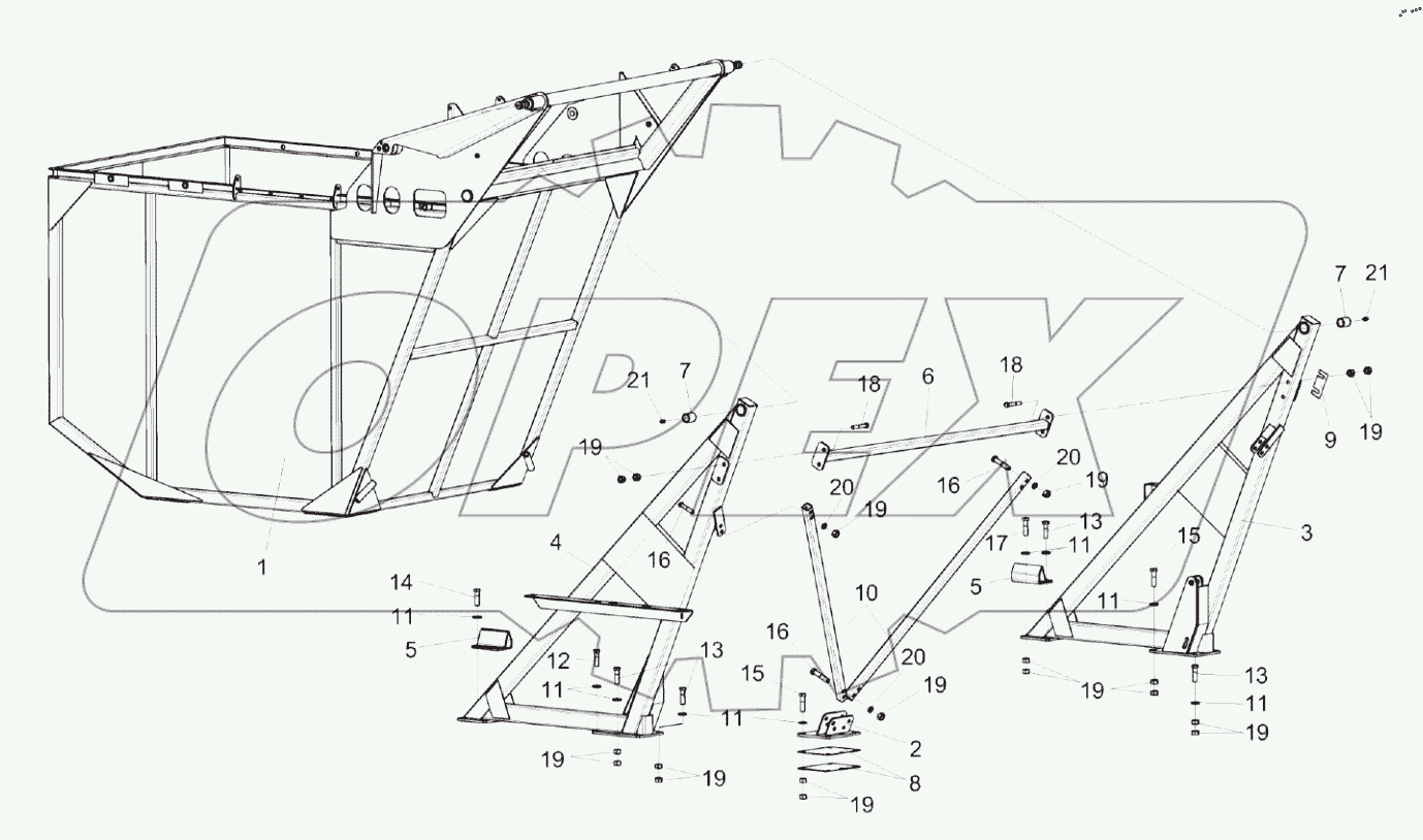  Установка бункера КП-4-0105000Б