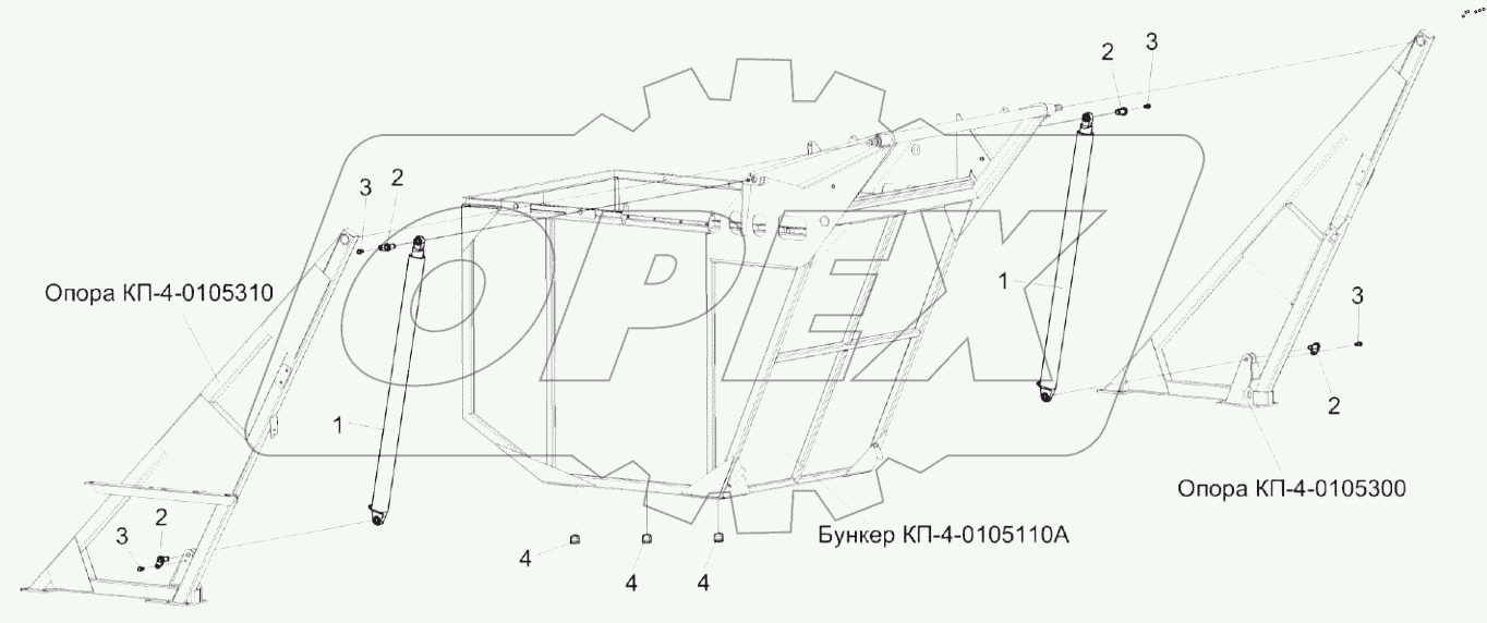  Установка бункера КП-4-0105000Б