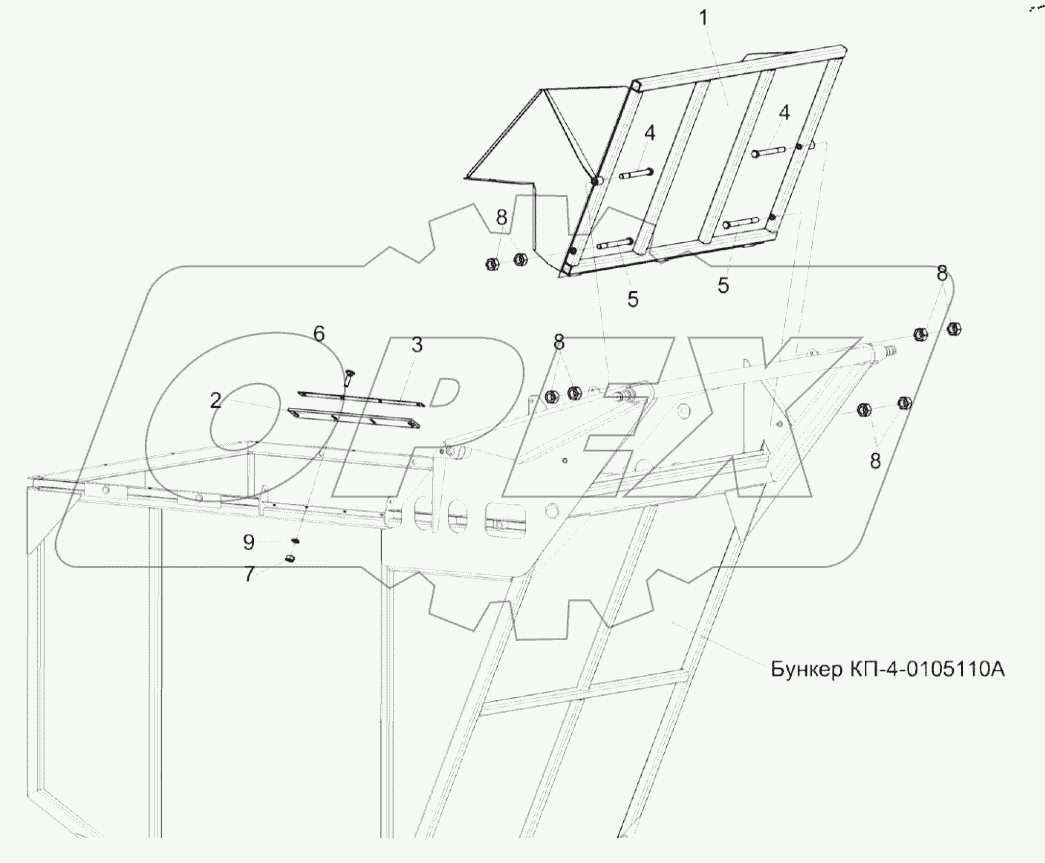  Установка бункера КП-4-0105000Б