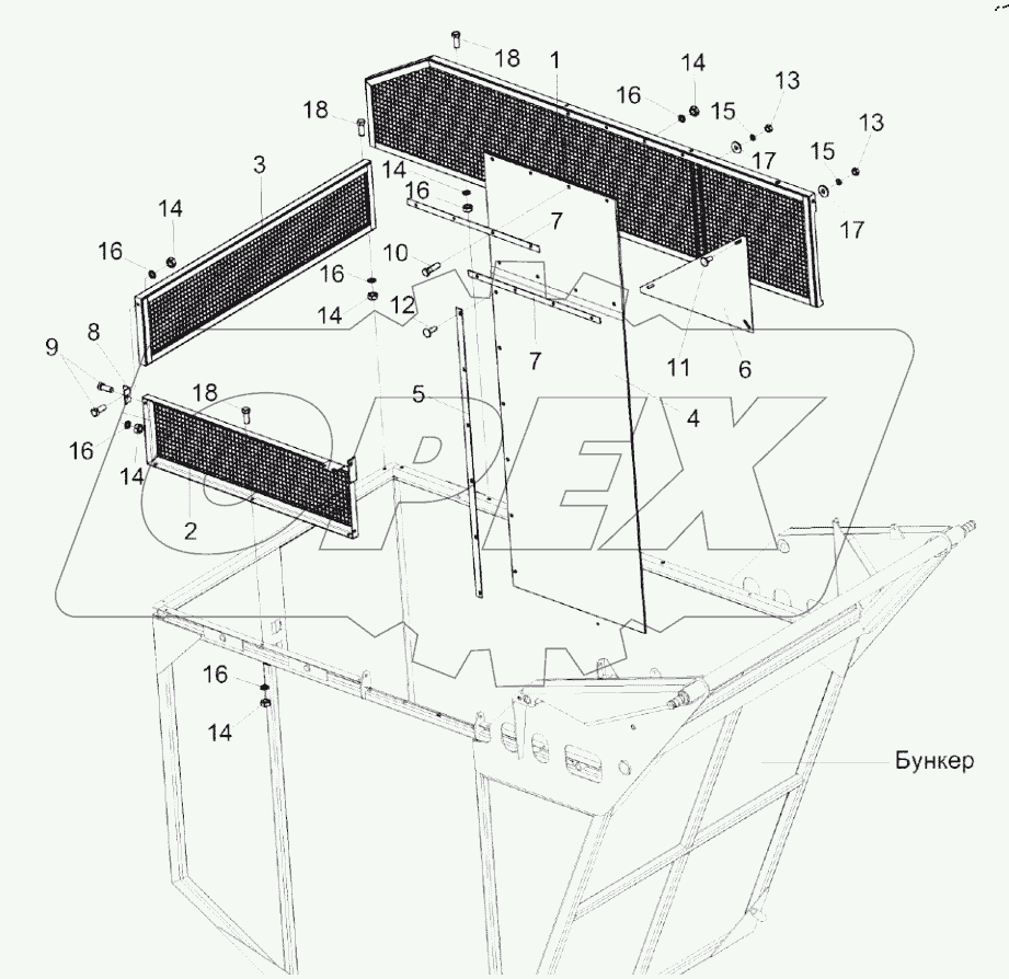  Установка бункера КП-4-0105000Б
