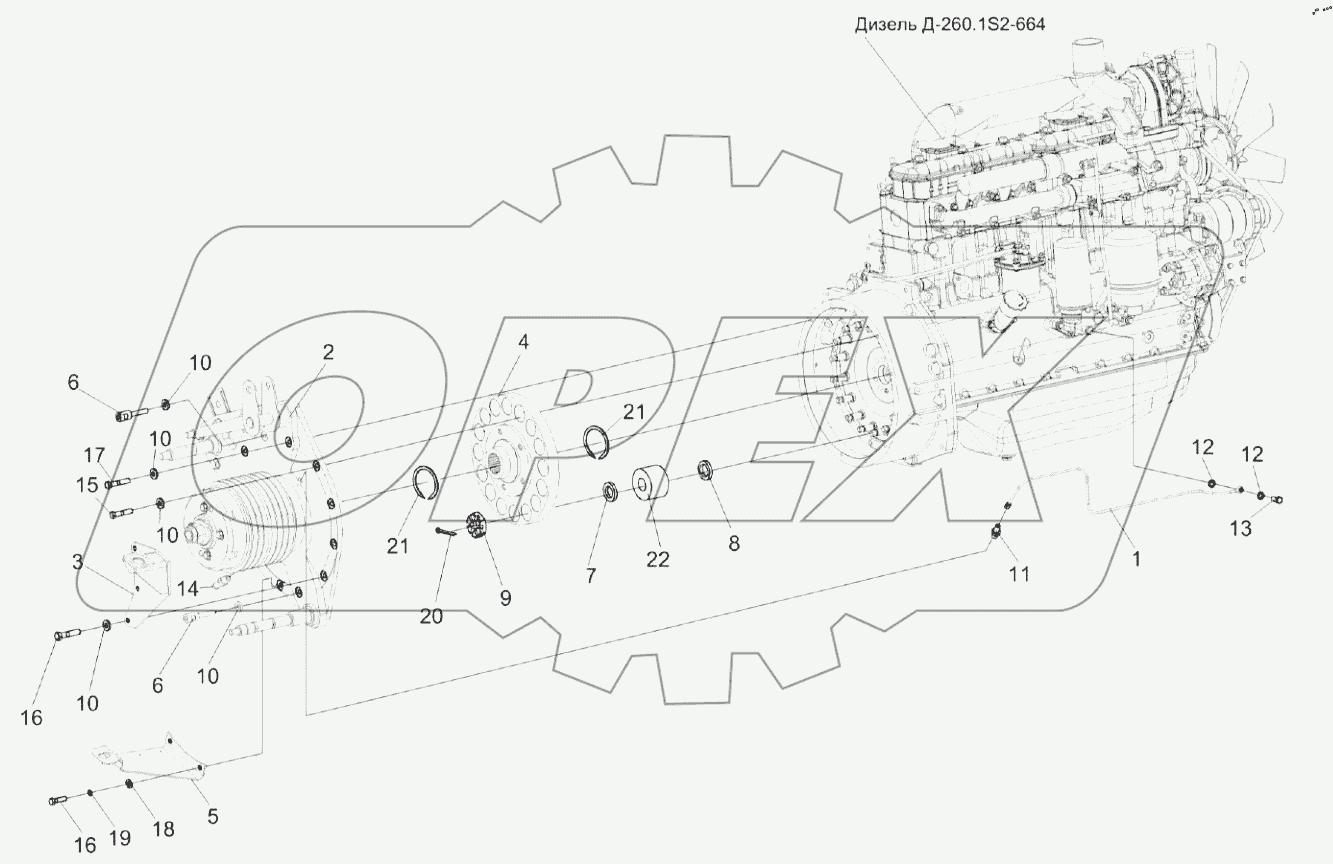  Установка главного привода КП-4-0106030