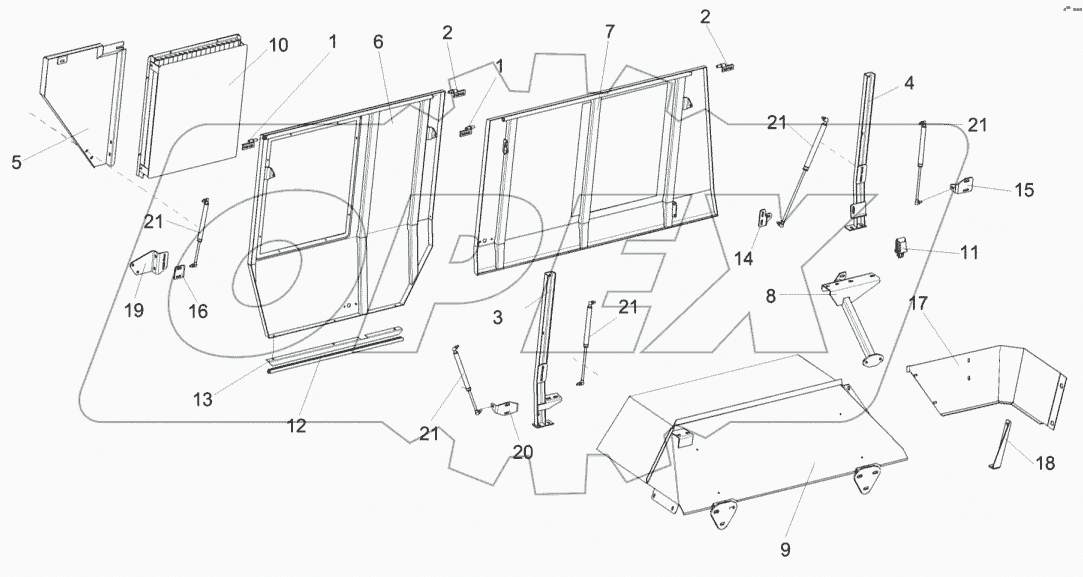 Установка капотов КВС-2-0160000