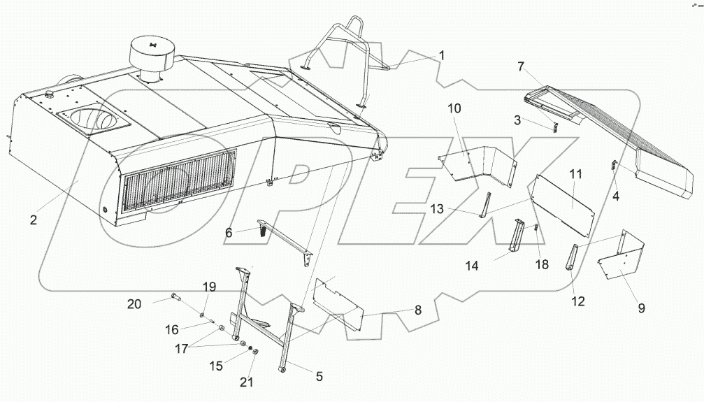 Установка капотов КВС-2-0160000