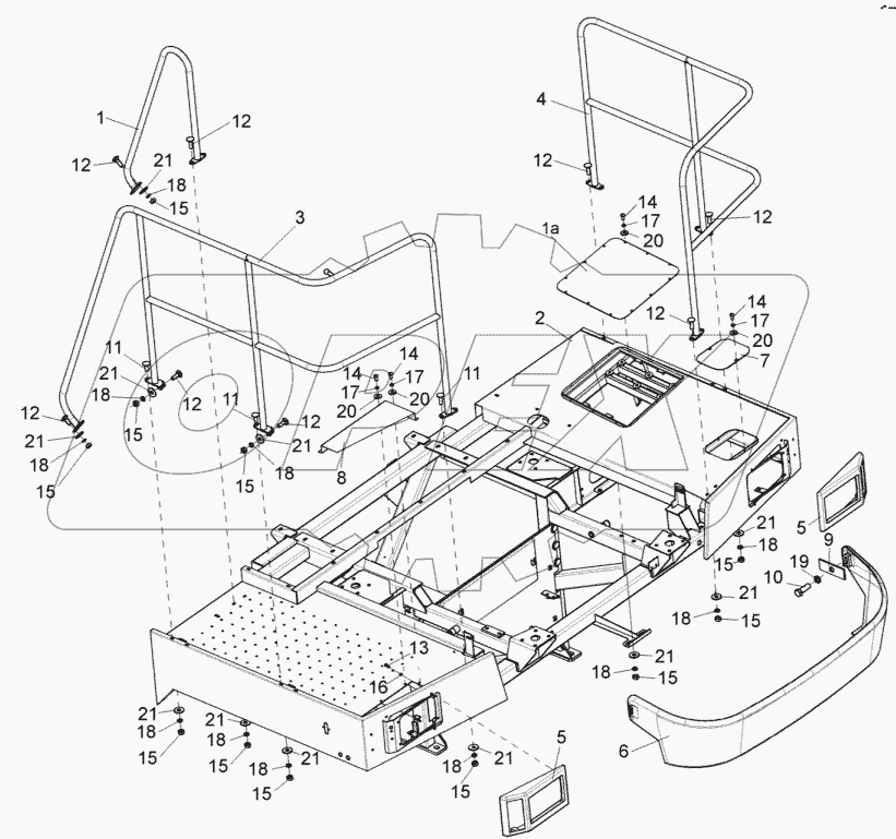 Установка площадки входа КВС-2-0124000
