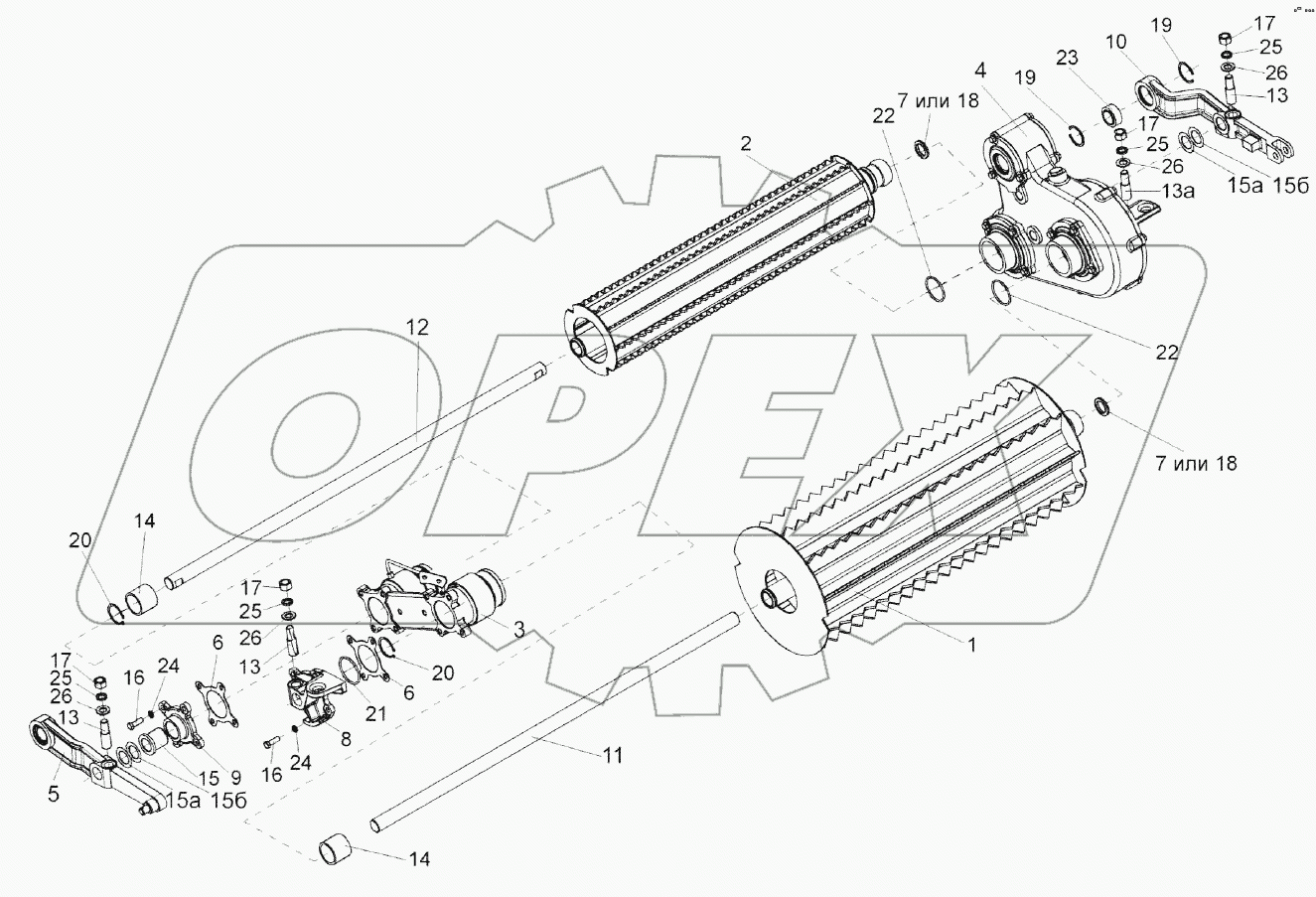 Вальцы верхние КВС-2-0111100