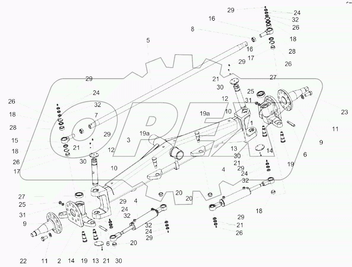 Мост управляемых колес КВС-2-0109000