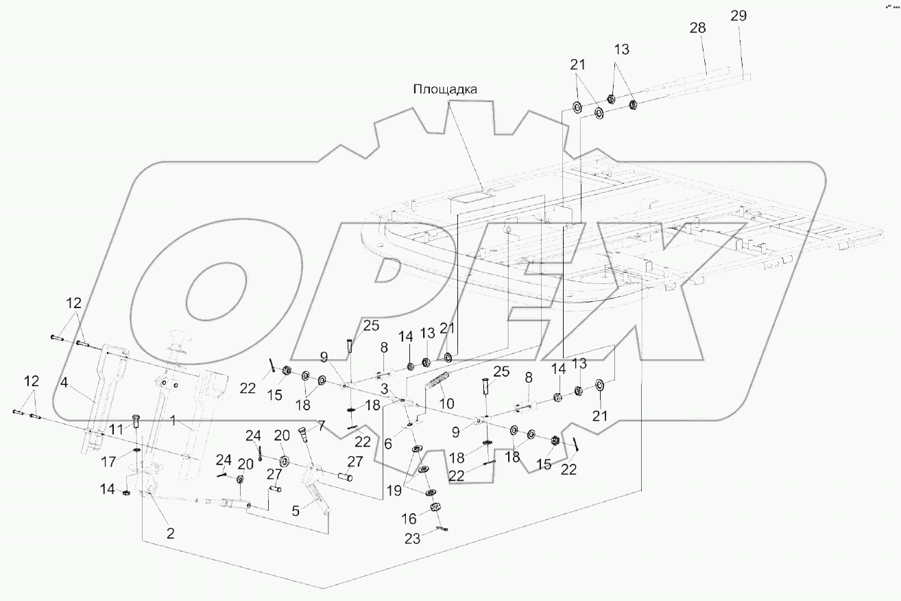 Установка колонки привода УЭС 0300710