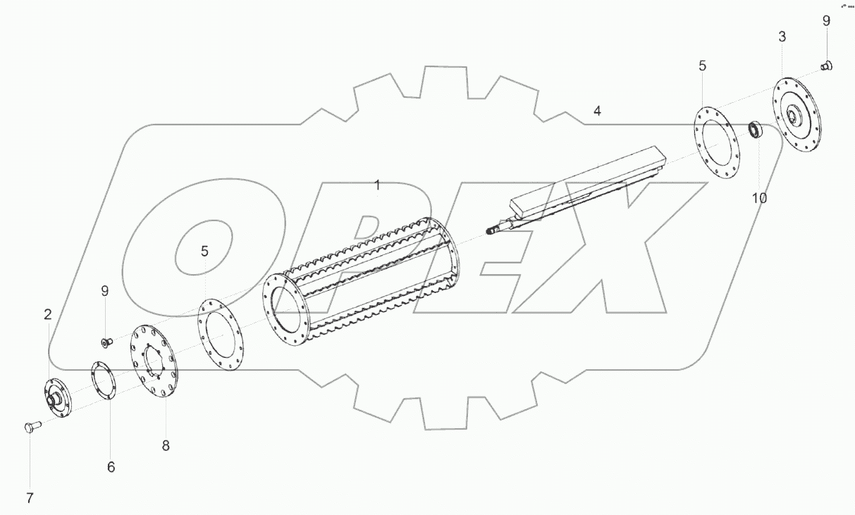 Валец передний нижний КВС-1-0111210А-02