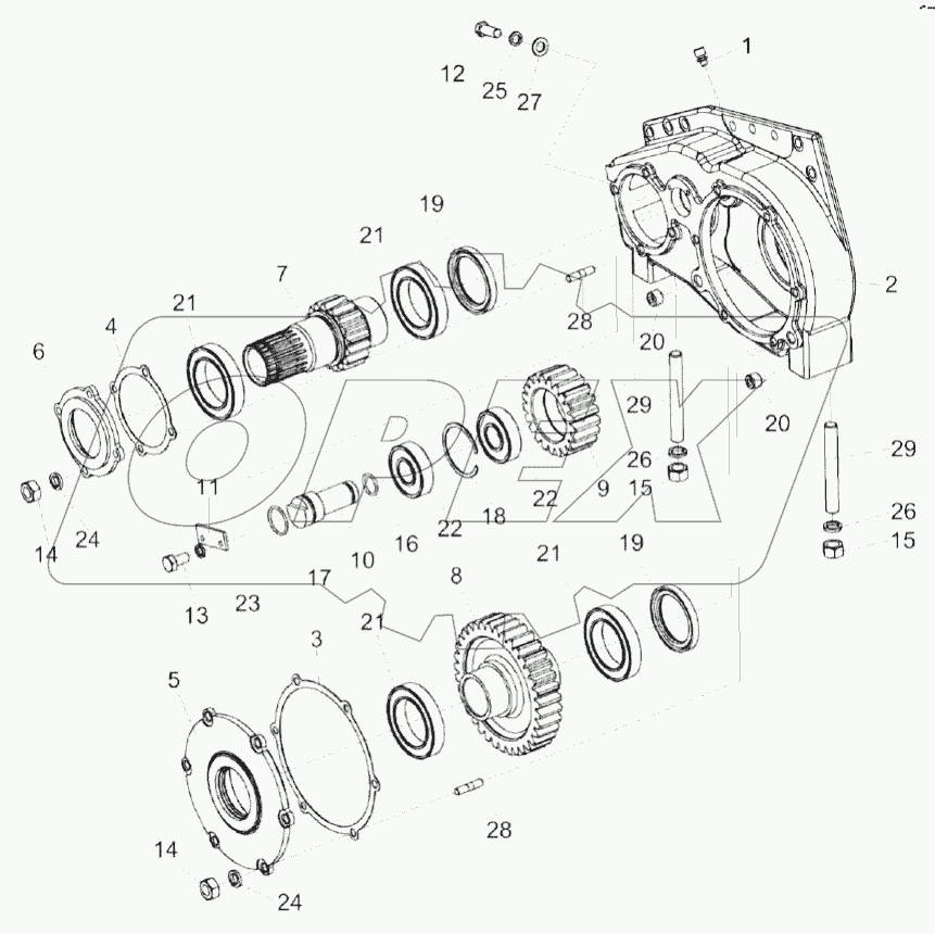 Редуктор нижних вальцев КВС-2-0113000