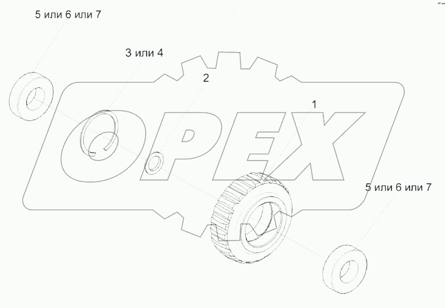 Шестерня КВС-2-0104110