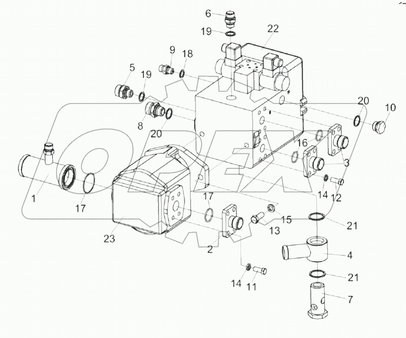 Гидронасос двухсекционный КВС-5-0624340