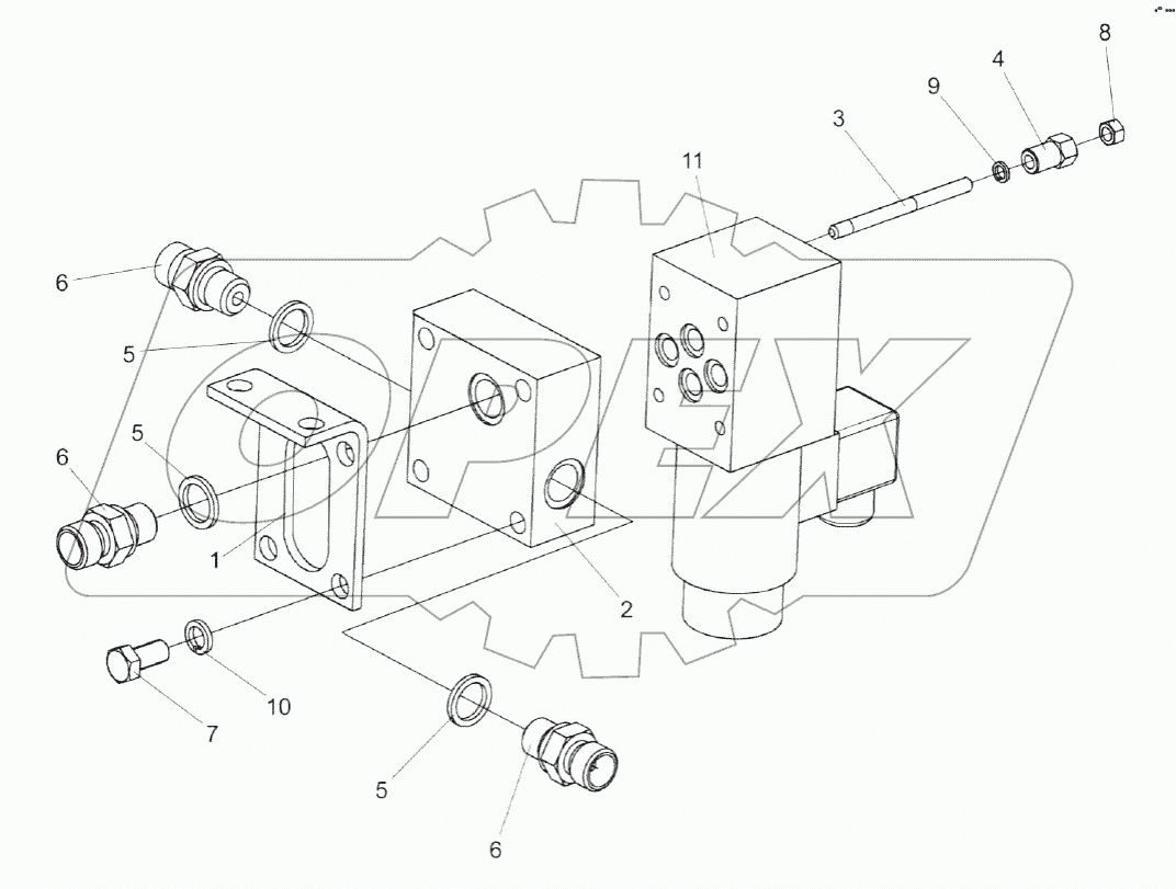 Гидроблок включения главного привода КВС-1-0601220А