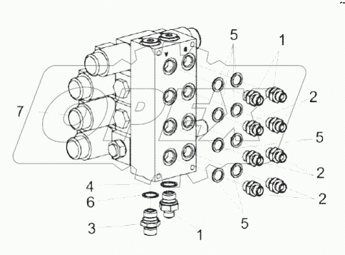 Гидроблок четырехсекционный КВС-2-0602310-01