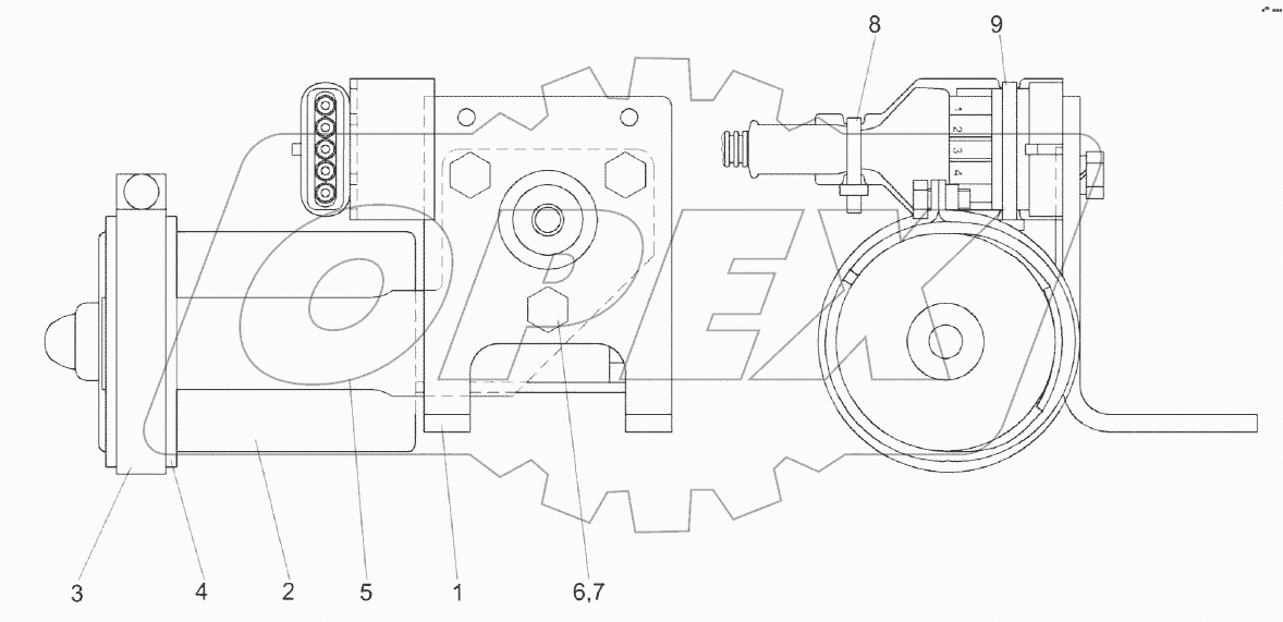 Электропривод на опоре КВС-2-0701430