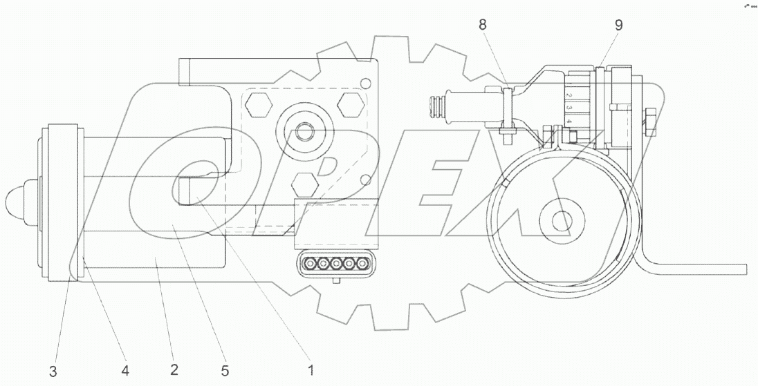 Электропривод на опоре КВС-2-0701430-01