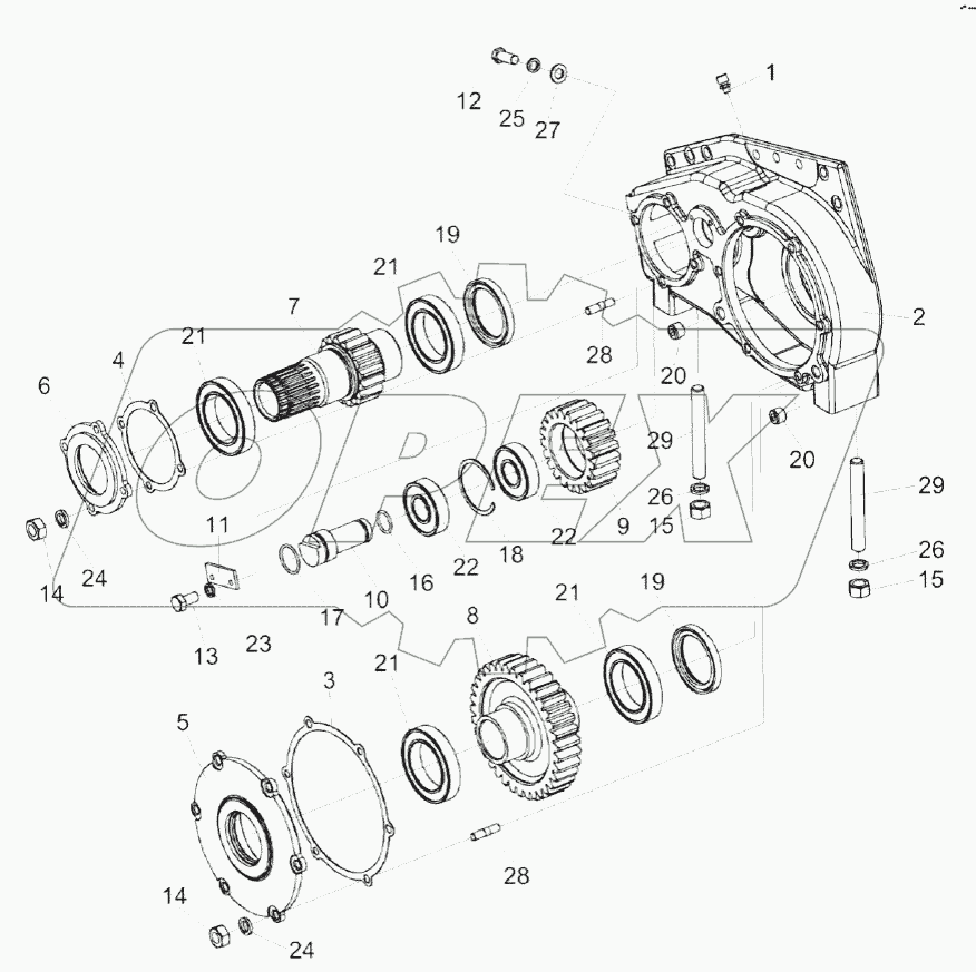 Редуктор нижних вальцев КВС-2-0113000