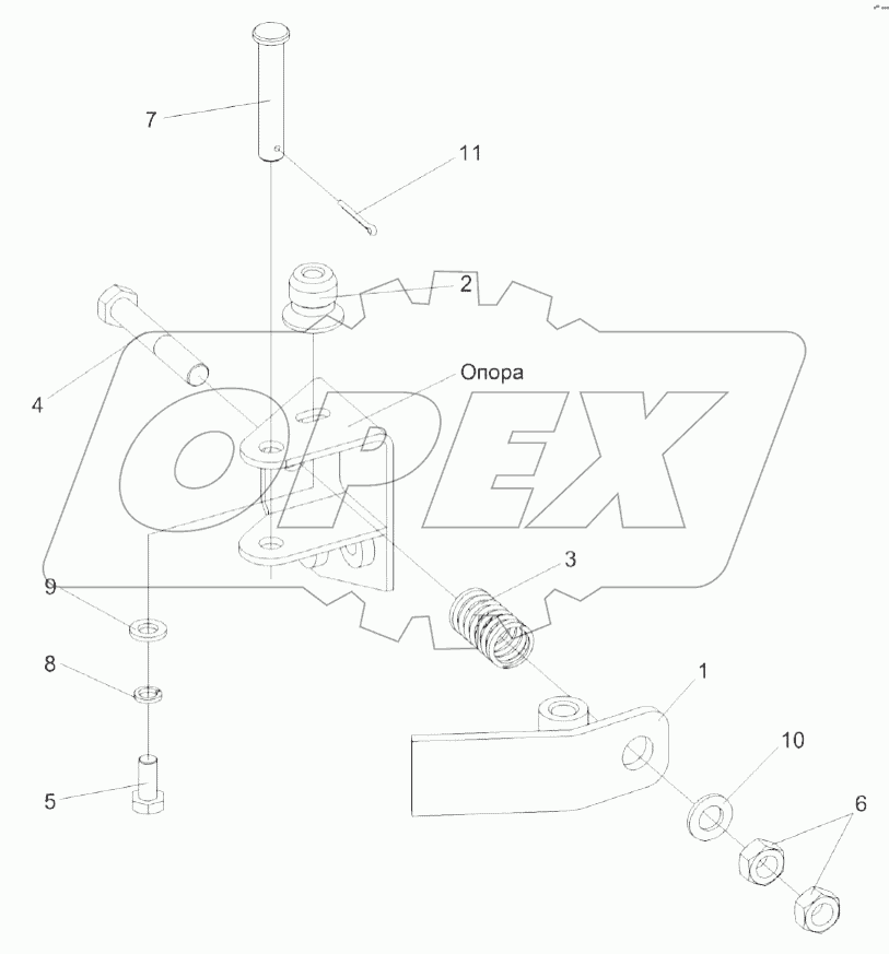 Установка опоры КВС-2-0116550