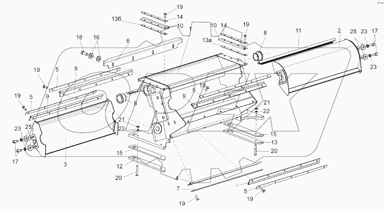 Устройство доизмельчающее КВС-1-0148310 (установка кожухов)