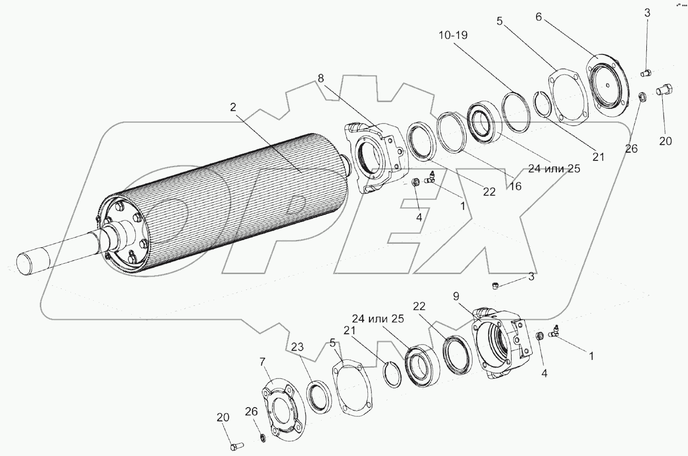 Валец верхний КВС-1-0148600