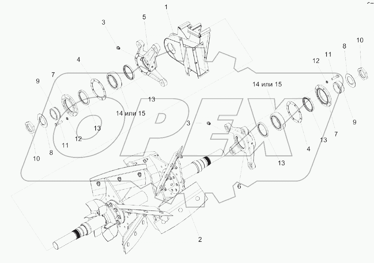 Вал ускорителя выброса КВС-1-0142900