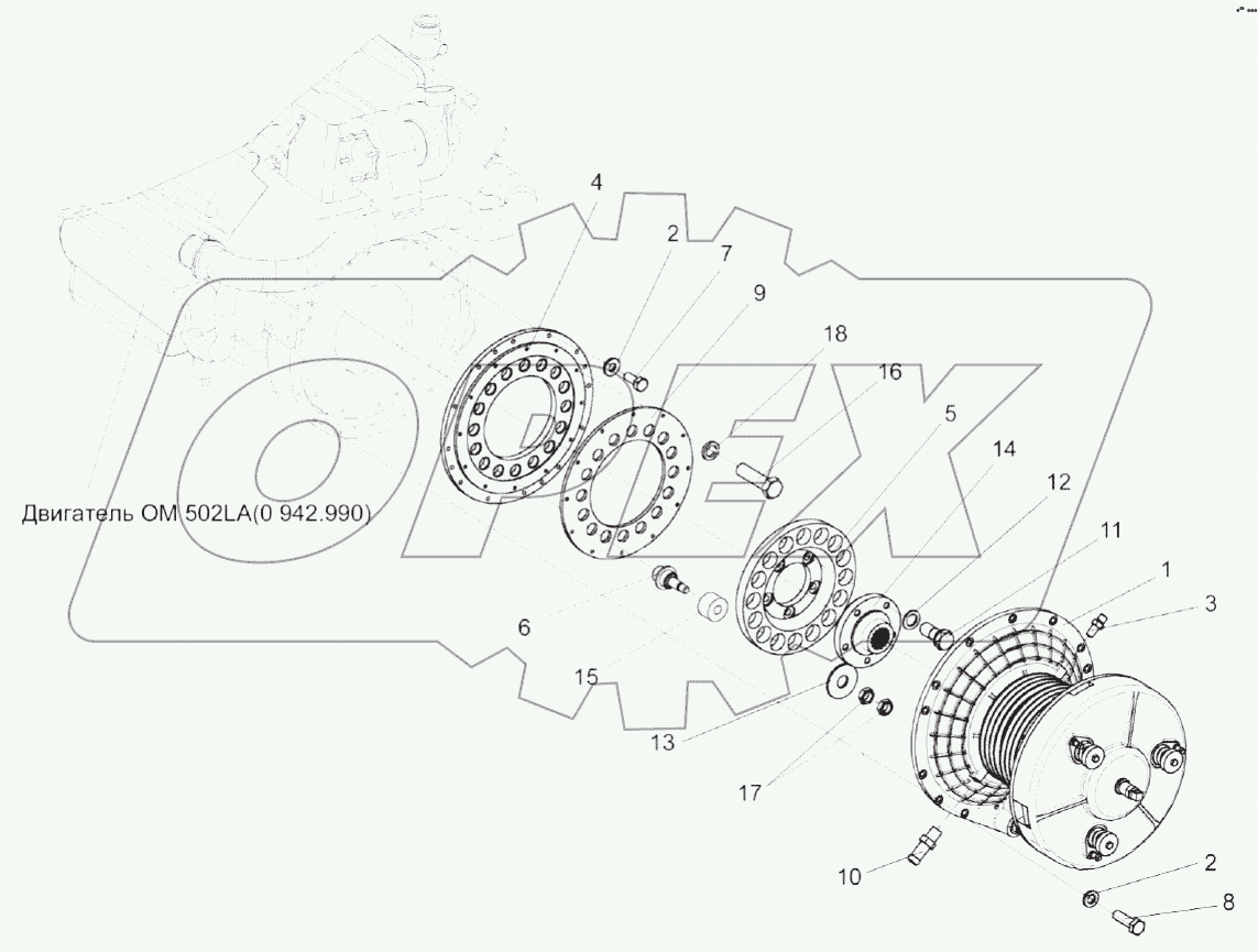 Установка главного привода