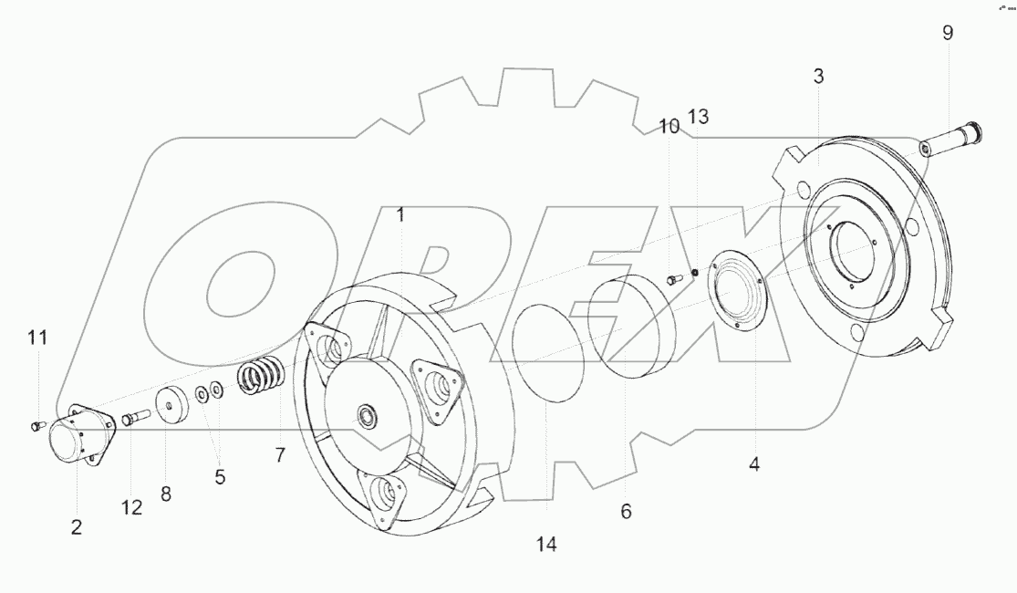 Механизм нажимной КВК 0151040