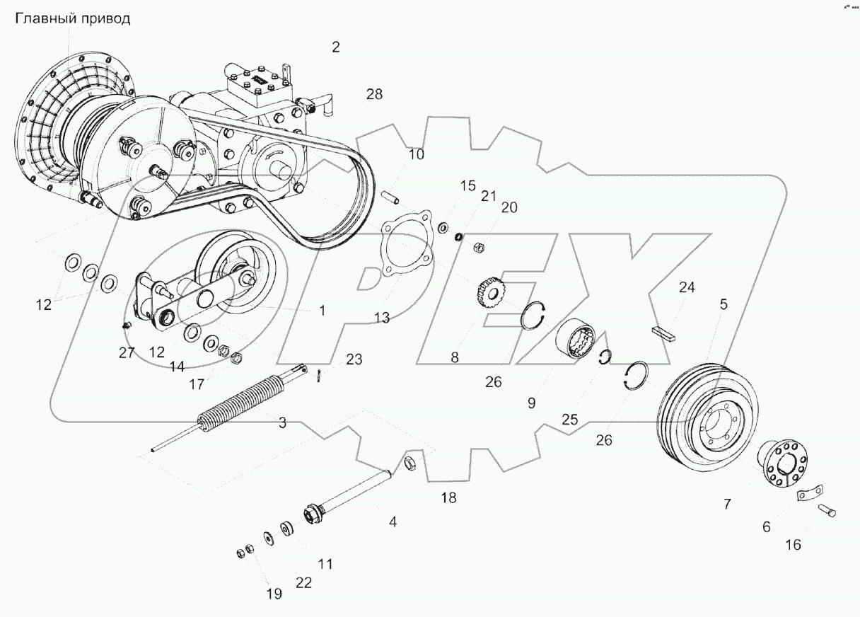 Привод гидростата КВС-2-0133000А